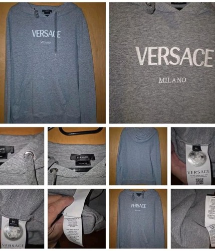 Versace kapuzenpullover grau - versace,